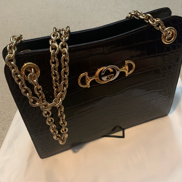 NWOT Gucci Zumi crocodile tote - Picture 7 of 16